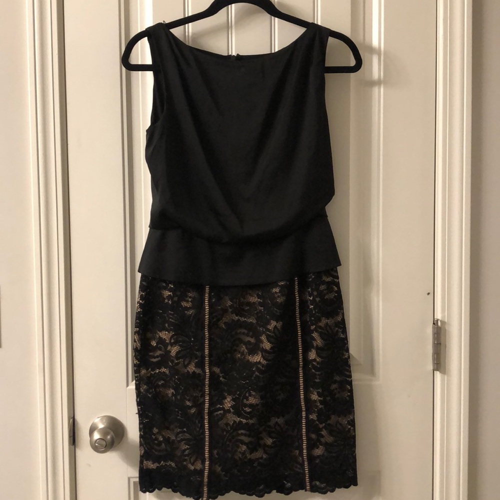 •Black and tan dress•